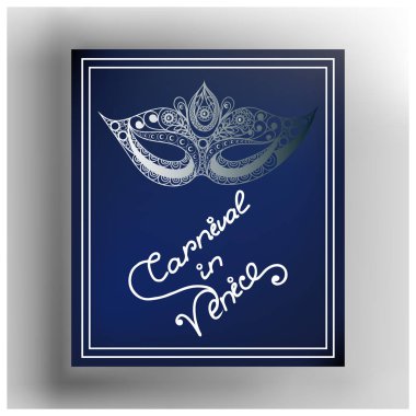 Dekoratif maskesi 19 grafik illüstrasyon