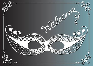 Dekoratif maskesi 40 grafik illüstrasyon