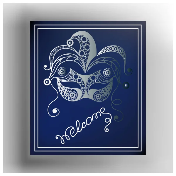 Dekoratif maskesi 12 grafik illüstrasyon