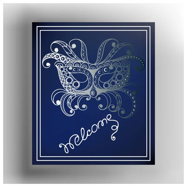 Dekoratif maskesi 15 grafik illüstrasyon