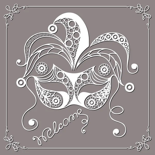 Dekoratif maskesi 22 grafik illüstrasyon