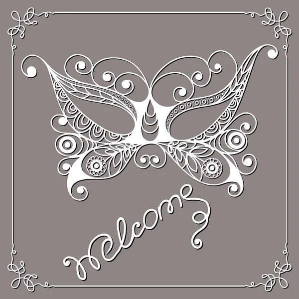 Dekoratif maskesi 24 grafik illüstrasyon