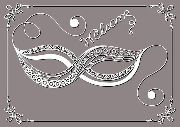 Illustrazione grafica con una maschera decorativa 26 — Vettoriale Stock