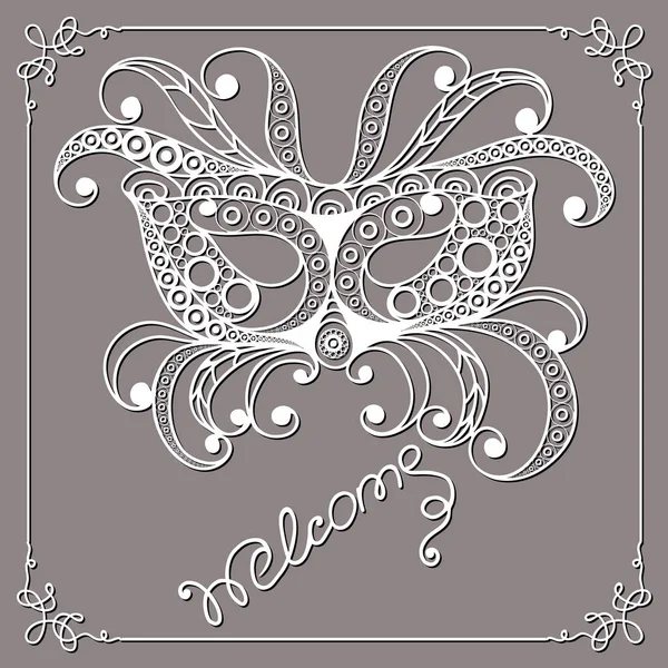 Dekoratif maskesi 25 grafik illüstrasyon