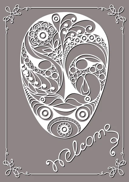 Dekoratif maskesi 27 grafik illüstrasyon