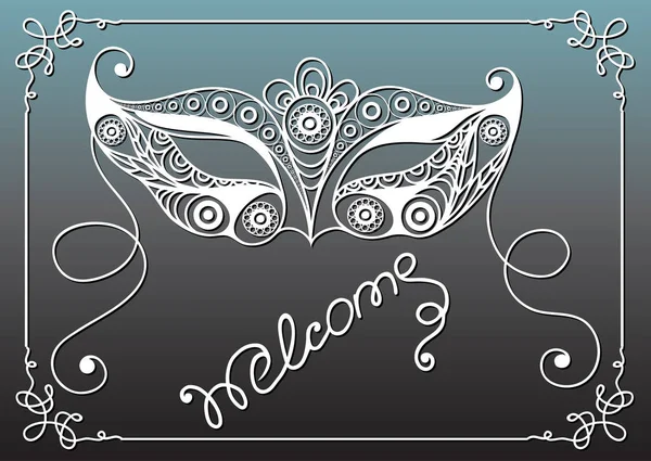 Dekoratif maskesi 31 grafik illüstrasyon