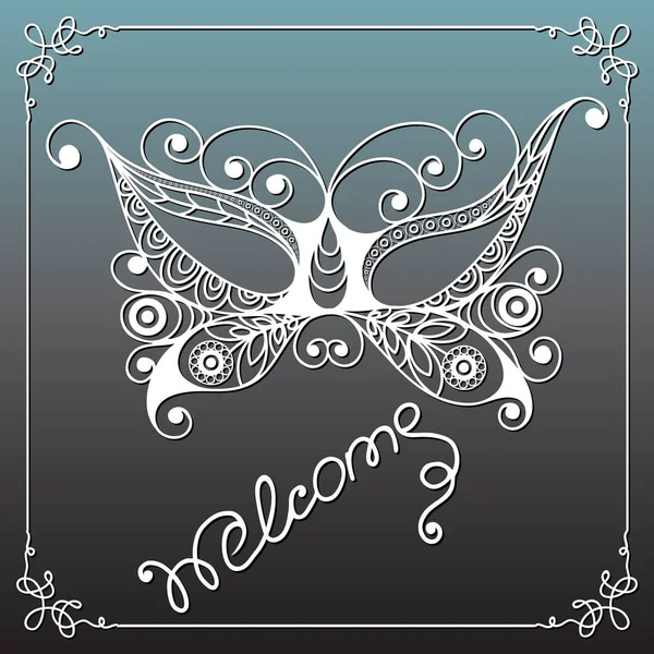 Dekoratif maskesi 34 grafik illüstrasyon