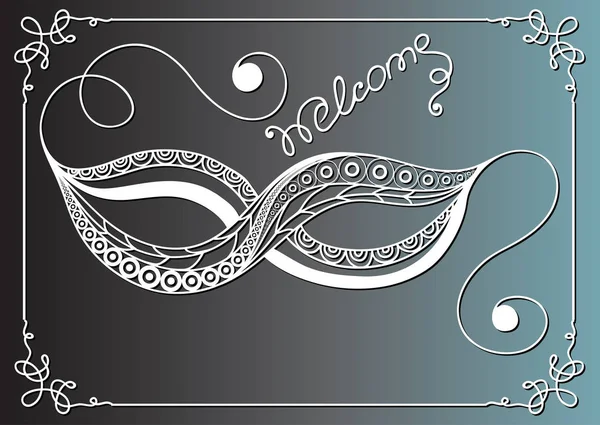 Dekoratif maskesi 36 grafik illüstrasyon