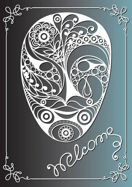 Dekoratif maskesi 37 grafik illüstrasyon