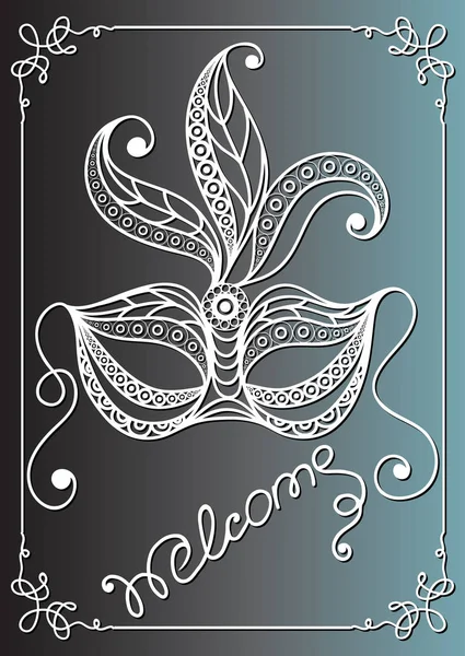 Dekoratif maskesi 38 grafik illüstrasyon