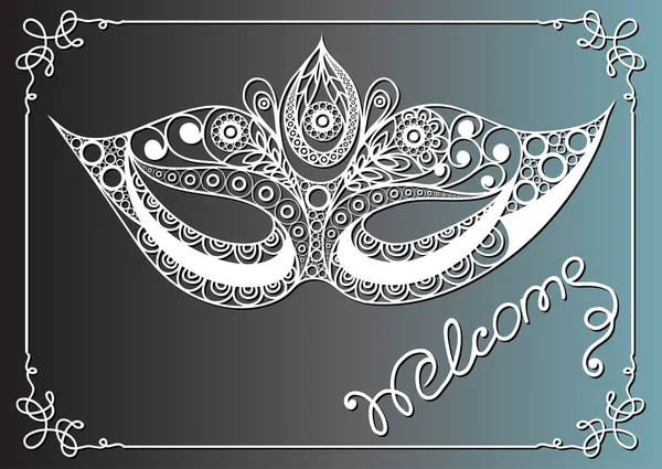 Dekoratif maskesi 39 grafik illüstrasyon