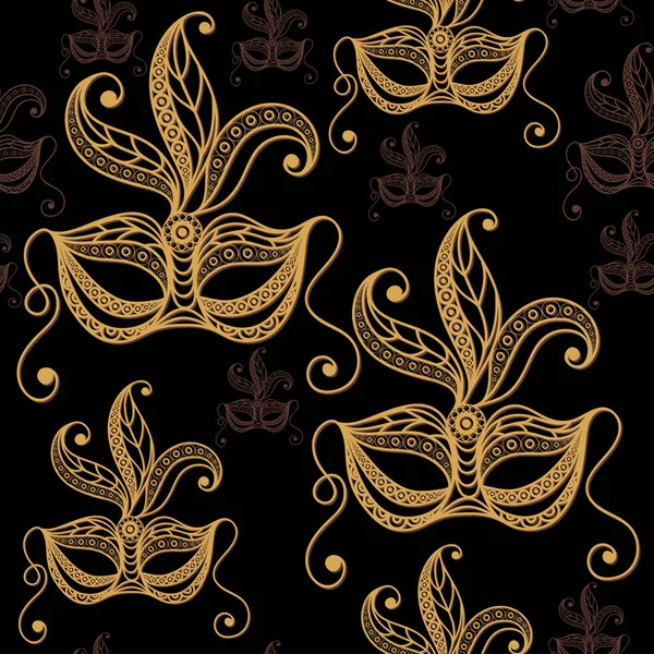 Бесшовная текстура с декоративной маской 18 — стоковый вектор
