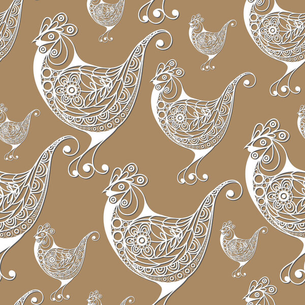 Seamless texture with Easter symbol 23