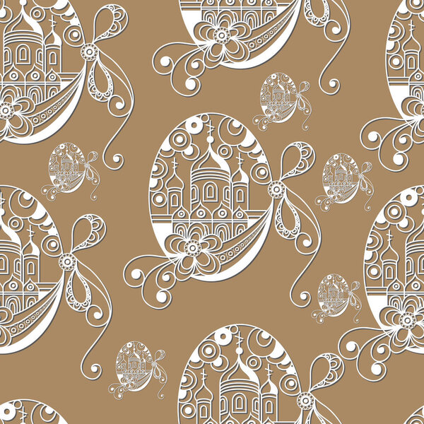 Seamless texture with Easter symbol 29