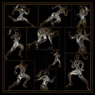 Küme veya grup soyut resimler 4