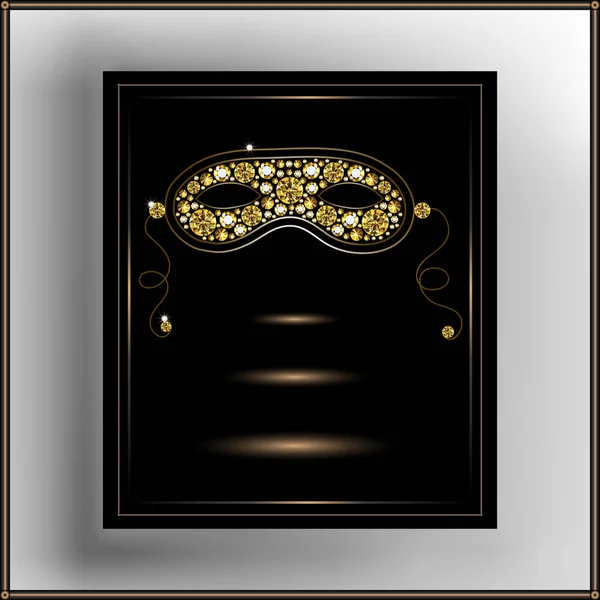 Illustration graphique du masque avec diamants 10 — Image vectorielle
