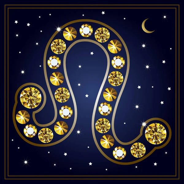 Illustrazione grafica con segno decorativo dello zodiaco 1 _ 4 — Vettoriale Stock