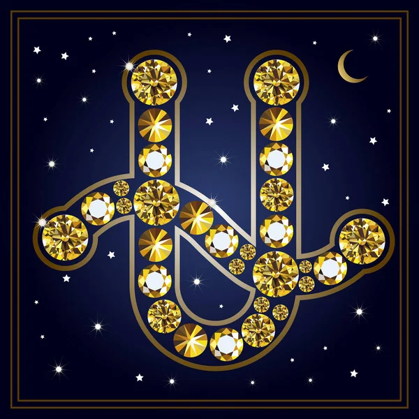Illustrazione grafica con segno decorativo dello zodiaco 13 _ 4 — Vettoriale Stock