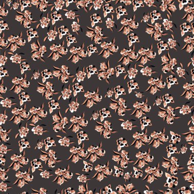 Dekoratif çiçeklerle 2 grafik illüstrasyon