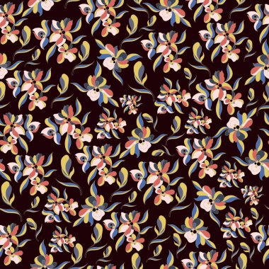 Dekoratif çiçek 18 ile grafik illüstrasyon