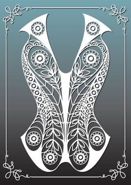 Dantel iç çamaşırı 24 ile grafik illüstrasyon