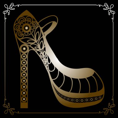 Dekoratif ayakkabı 3 ile grafik illüstrasyon