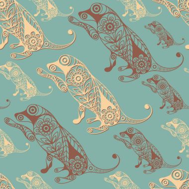 Sorunsuz doku soyut köpek 1 ile