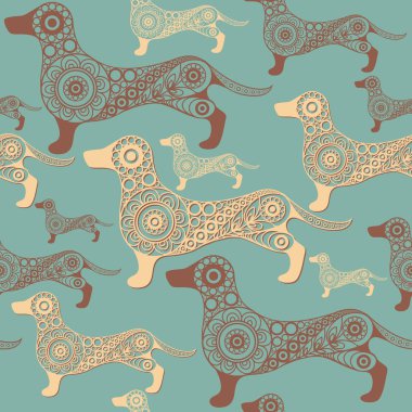 Sorunsuz doku soyut köpek 3 ile