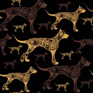 Soyut köpek 5 ile sorunsuz doku