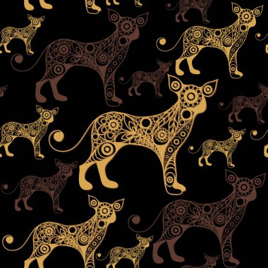 Sorunsuz doku soyut köpek 4 ile