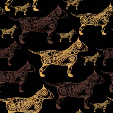 Soyut köpek 6 ile sorunsuz doku