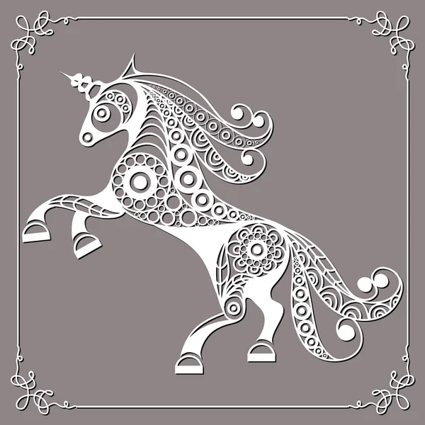 Ilustración gráfica con unicornio abstracto 25 — Vector de stock