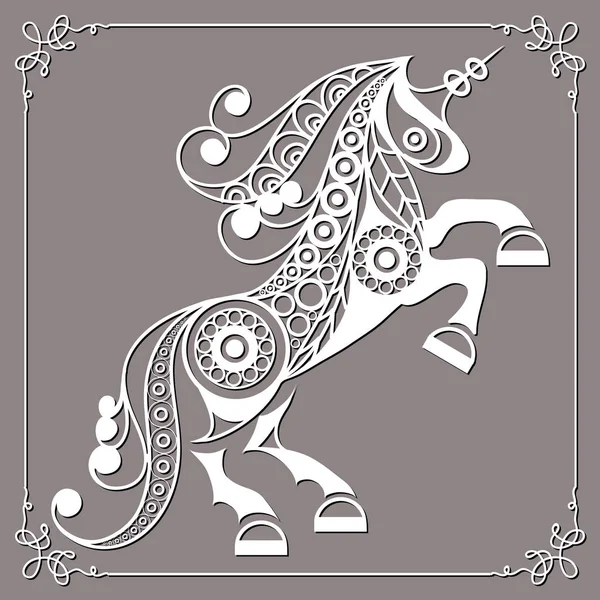 Grafik illüstrasyon soyut tek boynuzlu at 29 ile