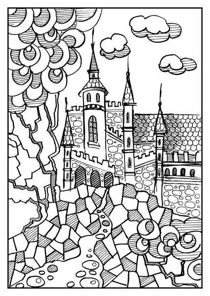 Графічна ілюстрація з абстрактним замком 2 — стоковий вектор