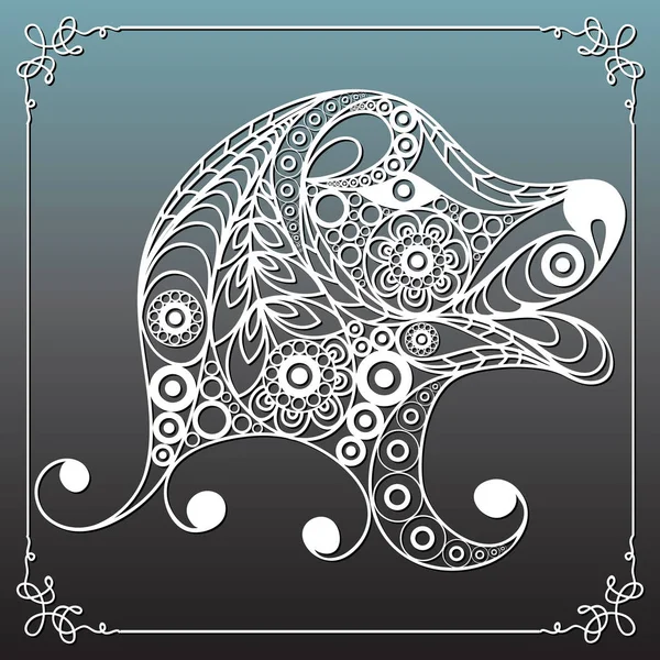 Dekoratif köpek 12 ile grafik illüstrasyon