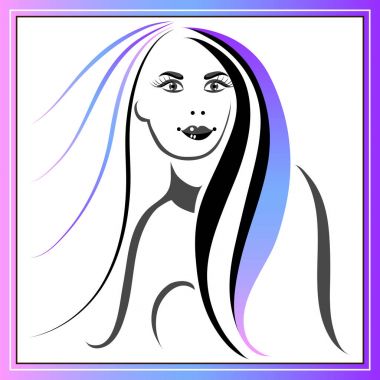 Saç için 22 marka ile dekoratif illüstrasyon