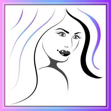 Saç için 23 marka ile dekoratif illüstrasyon