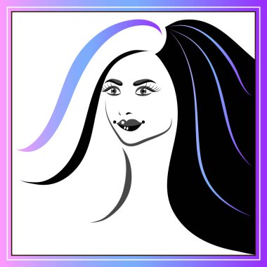 Saç için 27 marka ile dekoratif illüstrasyon