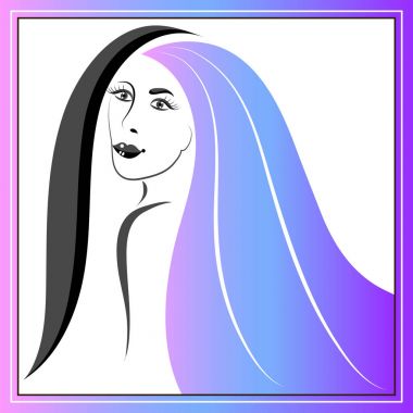 Saç için 26 marka ile dekoratif illüstrasyon