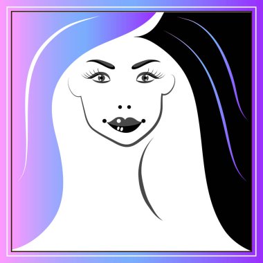 Saç için 30 marka ile dekoratif illüstrasyon