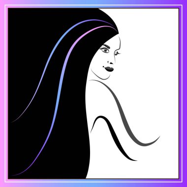 Saç için 32 marka ile dekoratif illüstrasyon