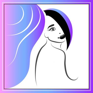 Saç için 38 marka ile dekoratif illüstrasyon