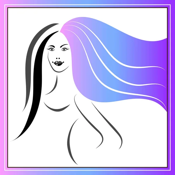 Ilustración decorativa con marca para el cabello 25 — Vector de stock