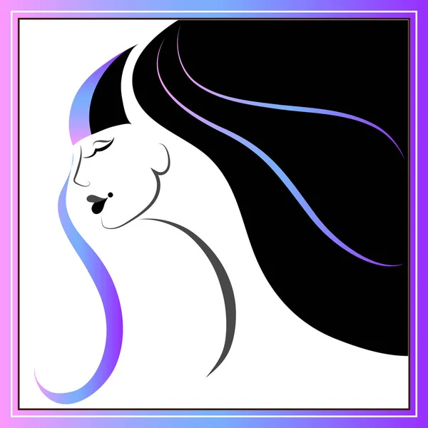 Ilustración decorativa con marca para el cabello 34 — Vector de stock