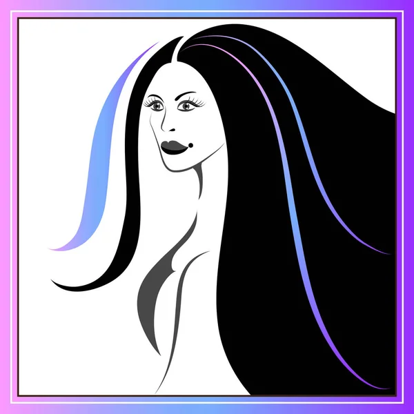 Ilustración decorativa con marca para el cabello 33 — Vector de stock