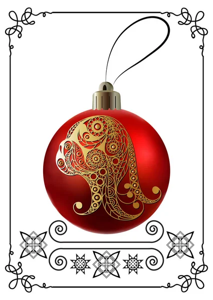 Ilustração gráfica com decoração de Natal 31 — Vetor de Stock