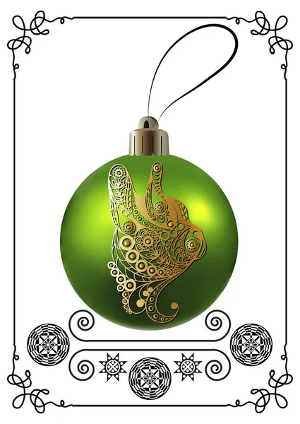 Illustration graphique avec décoration de Noël 40 — Image vectorielle