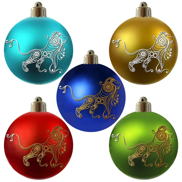 Karácsonyi dekoráció 5 grafikai illusztráció — Stock Vector