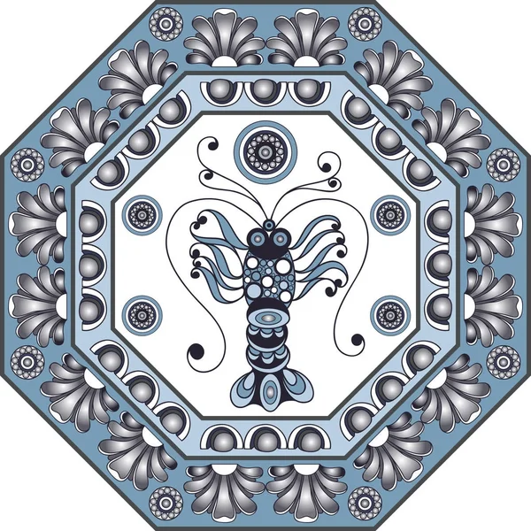 Graphic illustration with ceramic tiles 32 — Stock Illustration Graphic illustration with ceramic tiles 32 Vector Graphics
