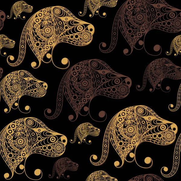 Köpek 4 profil ile Seamless Modeli